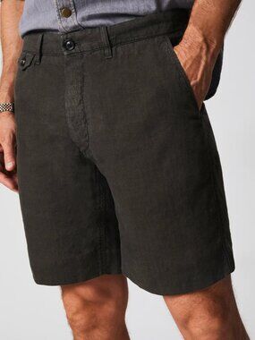 Billy Reid Navy Linen Moore Short size 28